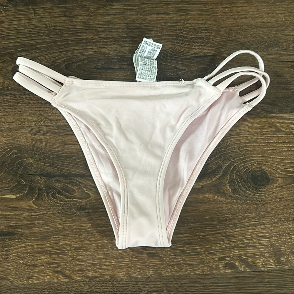 light pink mid coverage bikini bottoms